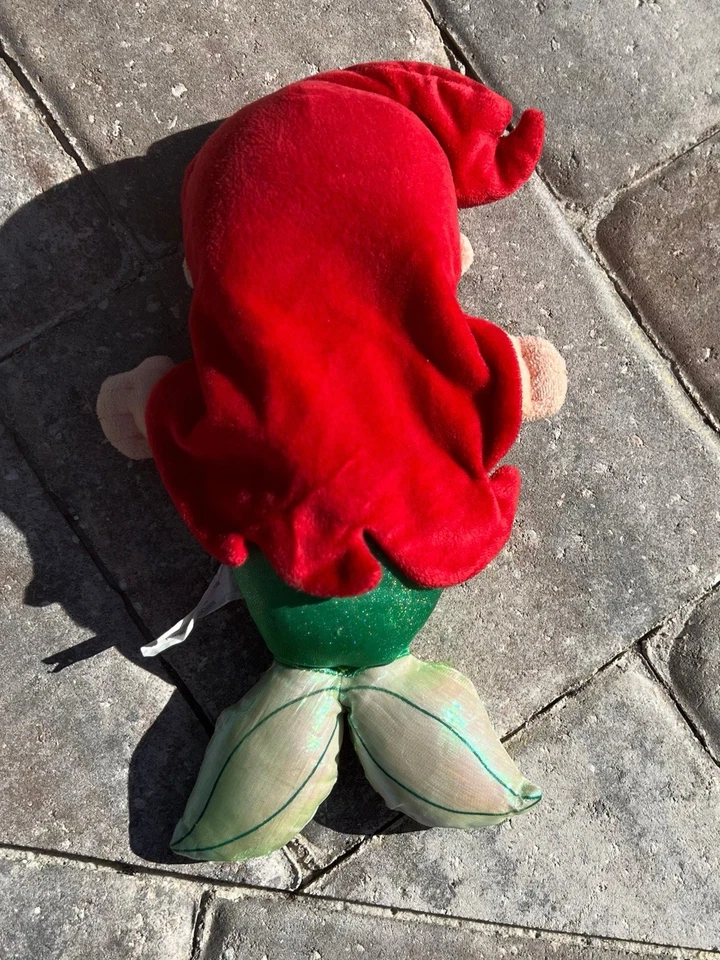 Disney World La Sirenita Beanbag Muñeca de peluche Princesa Ariel 12" Foto 3 de 4