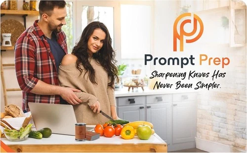 Rolling Knife Sharpener | Easy Knife Sharpening Tool for Kitchen | 15° & 20° Adj - Picture 2 of 7