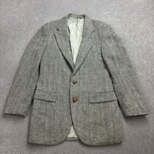 Harris Tweed Sakko Erwachsene 38R Grau Country Jagd Outdoor Web Blazer Herren*