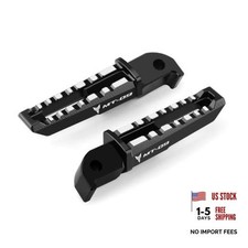 Motorcycle Footboards FootPegs 360&deg;Roating Fit For SP MT-09 TRACER MT09 black