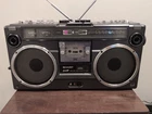 SHARP GF-303SB (9191H) AM FM Radio GHETTO BLASTER Tape Player Works