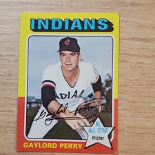 Topps 1975 Gaylord Perry #530 AL All Star Indians MLB Base Set Baseball Card