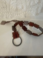 Vintage Brown Leather Boho Style 44 inches in length excellent condition