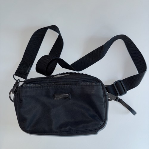 Baggallini sac ceinture sac banane sac à bandoulière noir organisateur sac à main avec sangle RFID