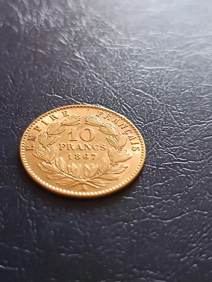 10 Francs Or 1867 A Napoléon III 3,22g - Photo 1/4