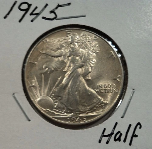 1945 Walking Liberty Silver Half Dollar CHOICE AU