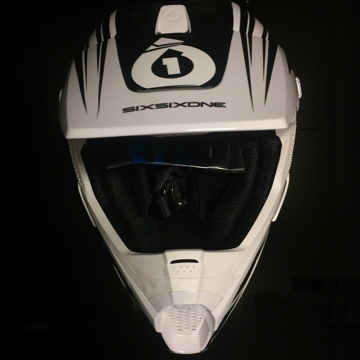 SixSixOne 661 Fenix Shards Helmet White / Black MX Motocross ATV