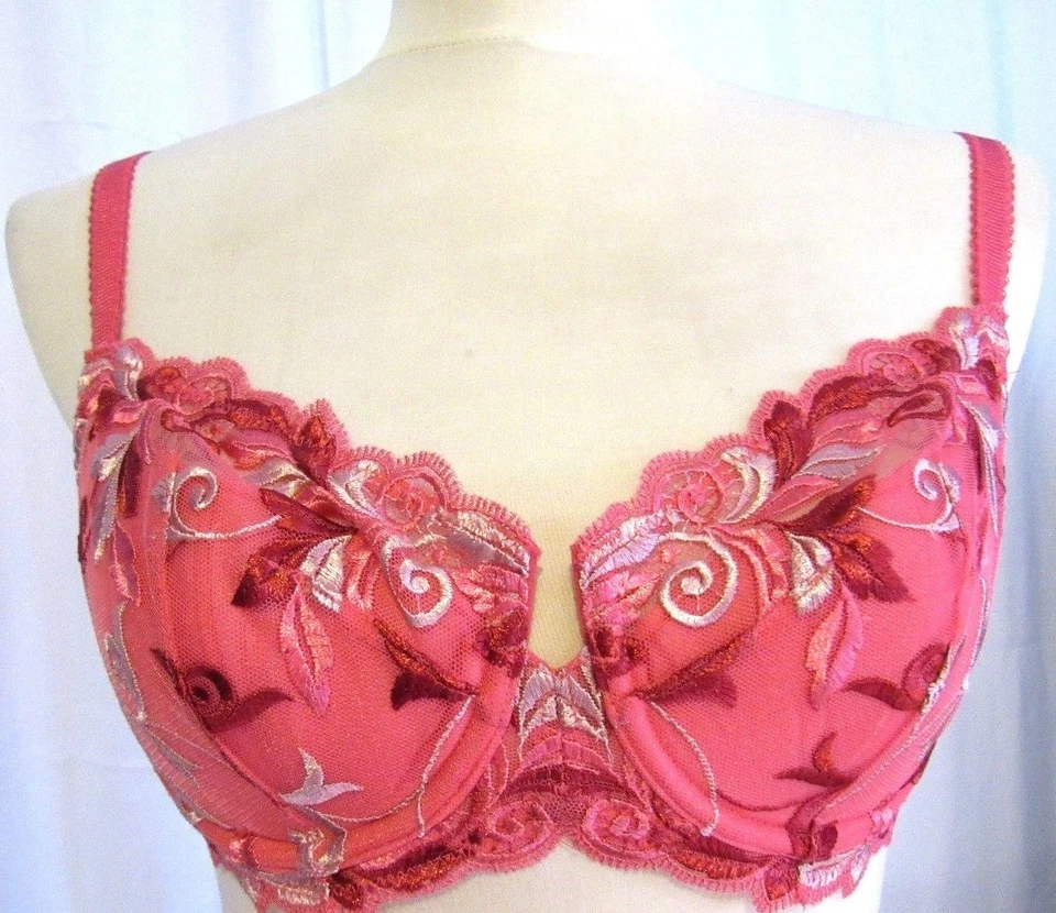 SUJETADOR CON AROS SOMA BALCONET ROSA ENCAJE, TALLA 34C NUEVO SIN ETIQUETAS Foto 2 de 4