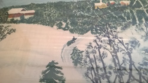 Grandma Moses Art Out For the Christmas Trees 22x28 Oak Frame Arthur Jaffe Print - Picture 14 of 24