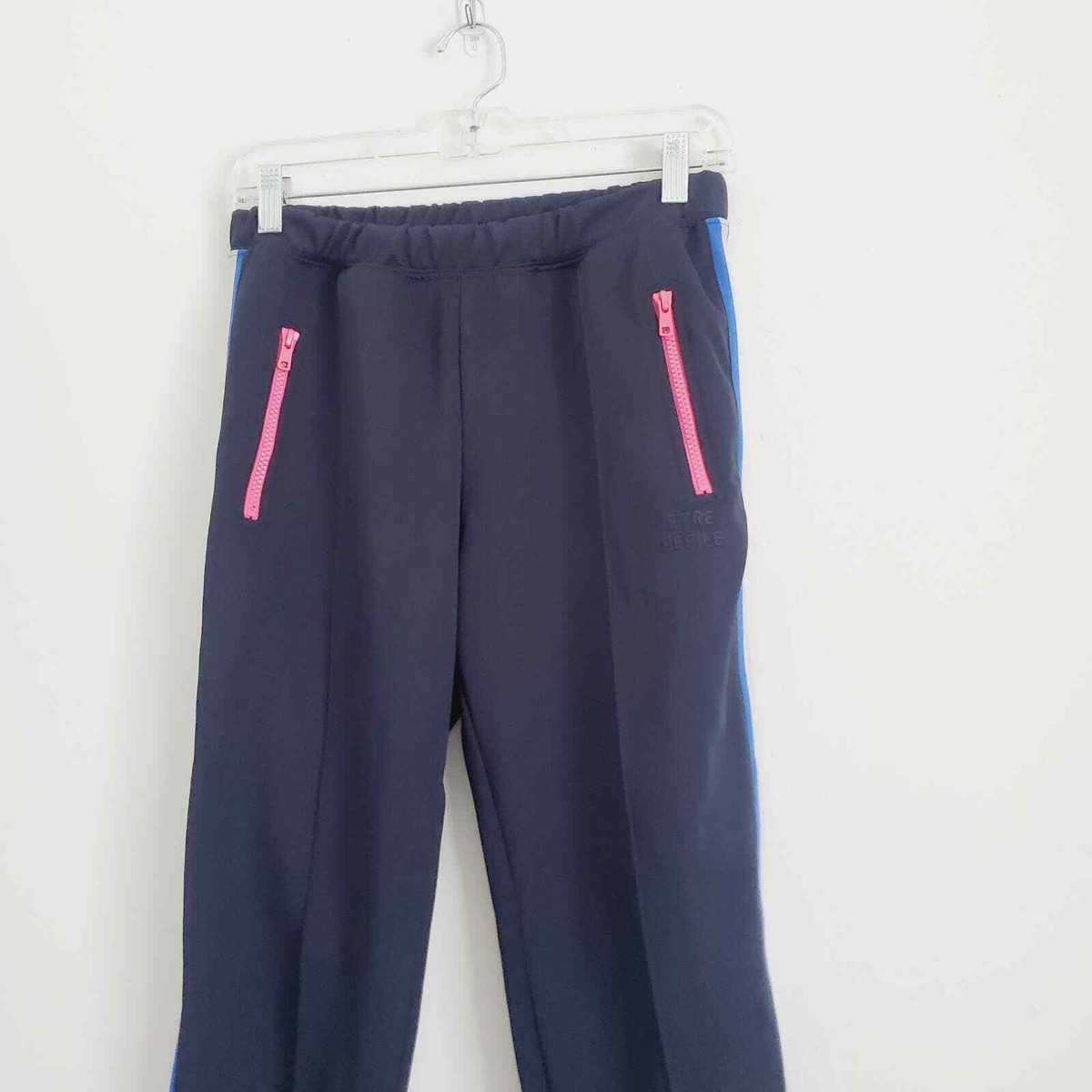 Etre Cecile 90s Vibe Navy with Striped Side Zipped Hem Track Pants