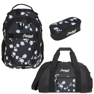 Schulrucksack Mädchen 3T Set Elephant Signature Rucksack Tasche Box 12800 rsm