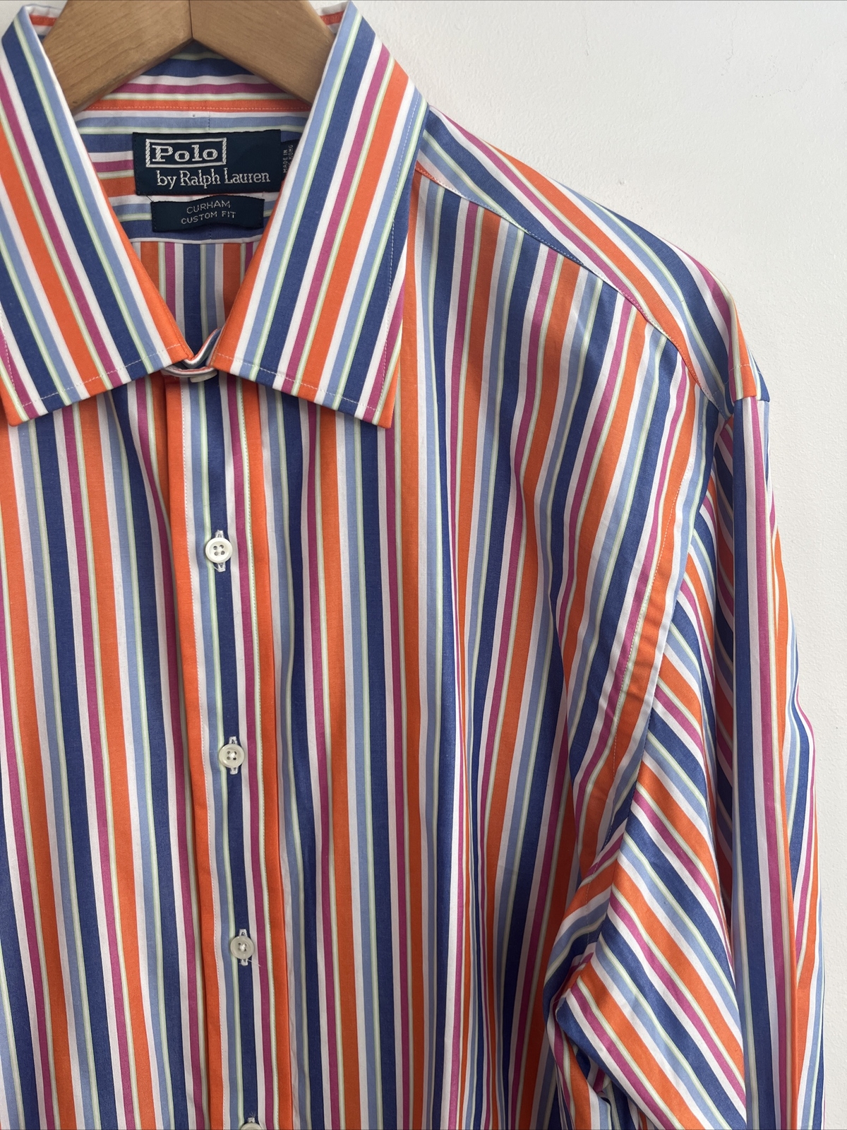 Vintage NWT Polo Ralph Lauren Men’s Button Shirt XL 90s Curham Fit Hong Kong