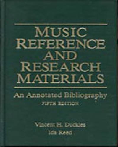 Music Reference and Research Materials: An Annotated Bibliography - Picture 1 of 1