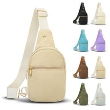 Large Sling Bag Crossbody Waist Pack Sling Bag Women Khaki 03 Large Sling Bag