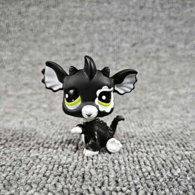 OOAK LPS black dragon flower eyes Hand Painted LITTLEST PET SHOP