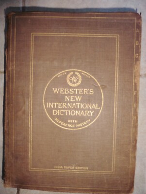 Webster's New International Dictionary 1927