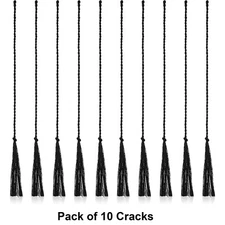 10pk  Bull Whip Cracks Stockwhip Poppers Crackers Free Post Black COLOUR