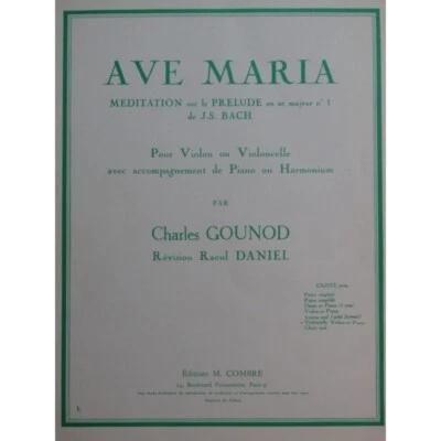 GOUNOD Charles Ave Maria Piano ou Harmonium Violon ou Violoncelle - Photo 1/4