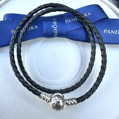 Braided Bracelet Gdora Leather Bracelet Authentic Pandora Silver