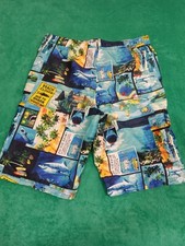 OP Ocean Pacific Shark Print Board Shorts Swim Trunks Lined Boys Youth XXL 2XG