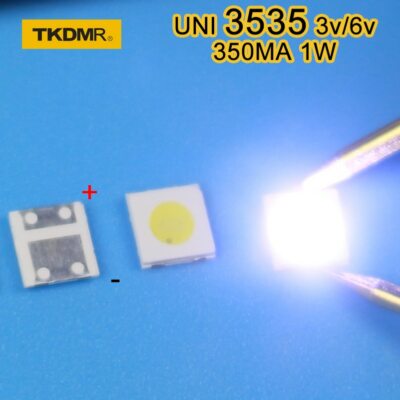 TKDMR 100pcs 2W 3V 3535 TV Backlight LED SMD Diodes Cool White LCD