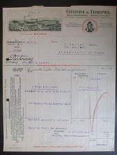 (3018) Rechnung Tabak & Zigarrenfabrik Grimm & Triepel, Nordhausen 1924