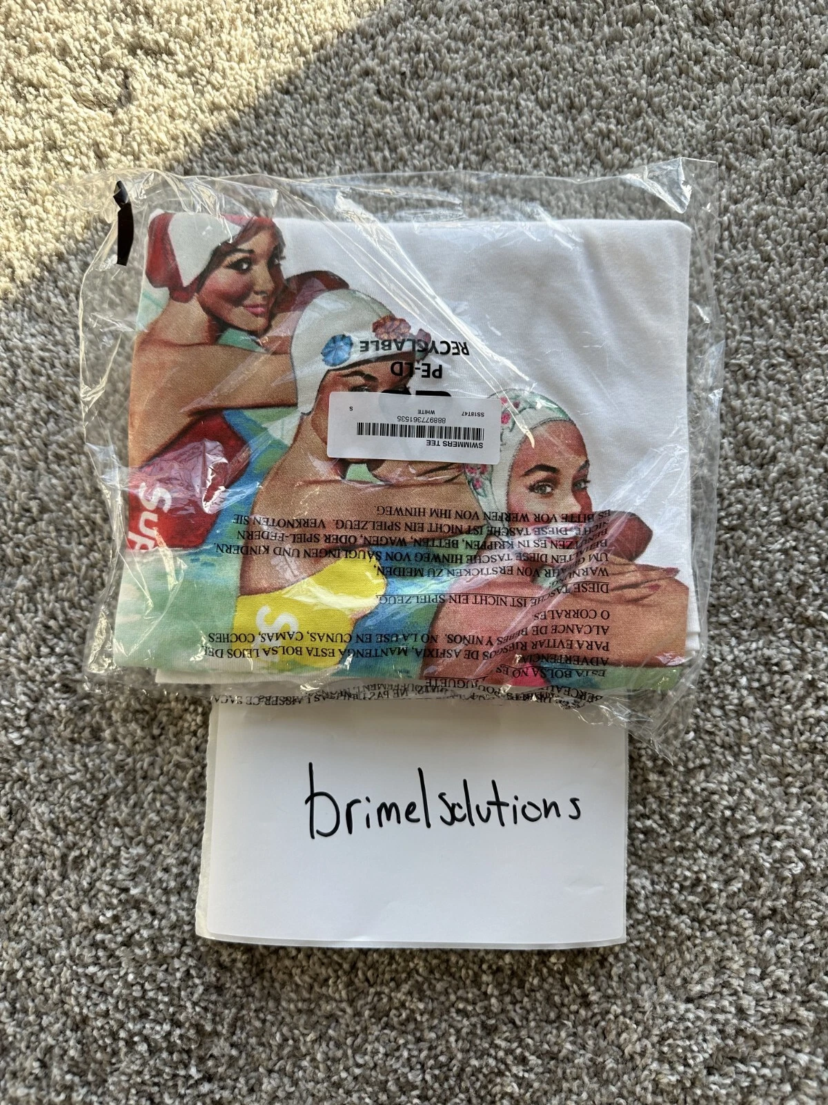 Neuf   T shirt nageur blanc Supreme SS18   Taille S