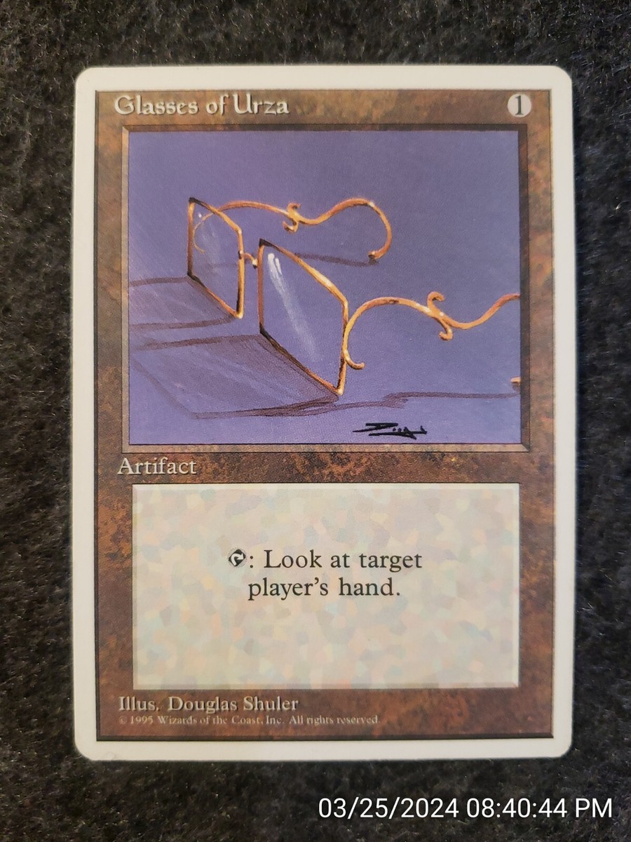 Glasses of Urza 4th Ed 1995 Magic The Gathering MTG NEVER PLAYED