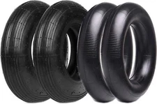 2-Set 4.80/4.00-8" Tire and Inner Tube Set Universal Replacement Tires Wagons