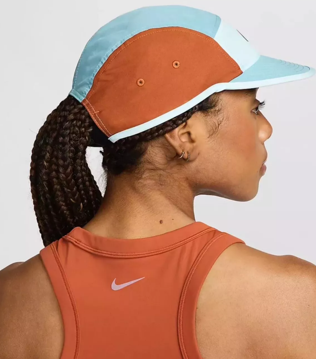 Nike Dri-FIT Fly Unstructured Swoosh 5 Panel Cap Blue Brown
