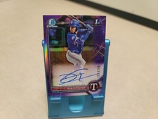 2022 Bowman Chrome Danyer Cueva Purple Refractor 1st Prospect Auto #/250 T8623