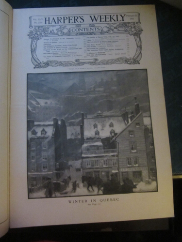 Harpers Weekly February 23 1901 George Washington to Namesake Winter Quebec 64 - Picture 2 of 2
