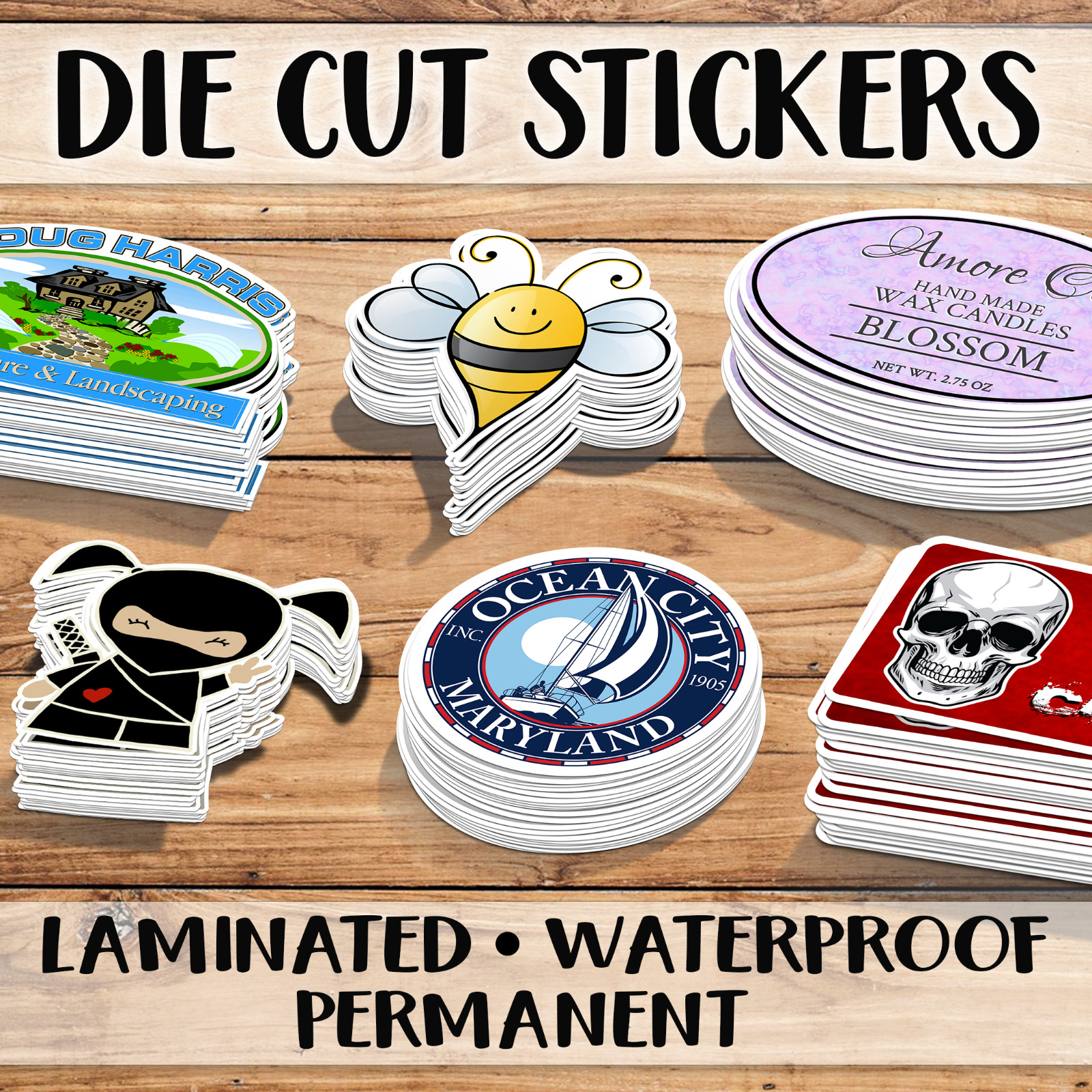 Custom logo stickers |  Product Labels | Die cut Stickers  custom stickers bulk 