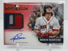 ANDREW BENINTENDI 2018 TOPPS POSTSEASON PRIME PATCH AUTOGRAPH AUTO RED #19/25