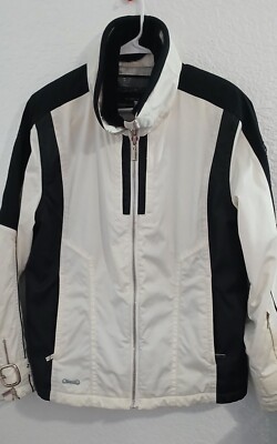 Spyder Thinsulate Insulated Liteloft White Ski Snowboard Jacket Zip Ladies Sz M