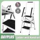 Profil 3 Stufenleiter Stahl Rutschfestes mit Handlauf Der Trittleiter Sicherhei