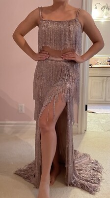 Sherri Hill Light Pink Fringe Gown Size 6 | eBay Sherri Hill Light Pink Fringe Gown Size 6 | eBay