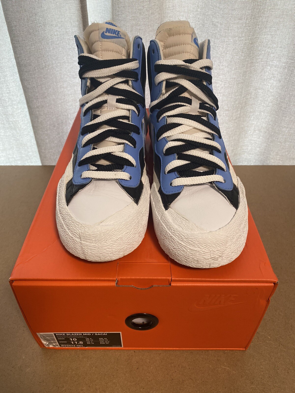 SACAI X NIKE Taglia 10 Blazer Nike Mid x Sacai Nero Blu