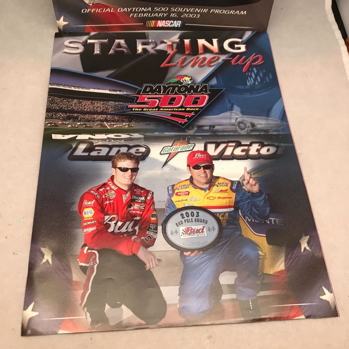 Daytona 500 2003 Race Program + Lineup - Dale Earnhardt Jr & Jeff