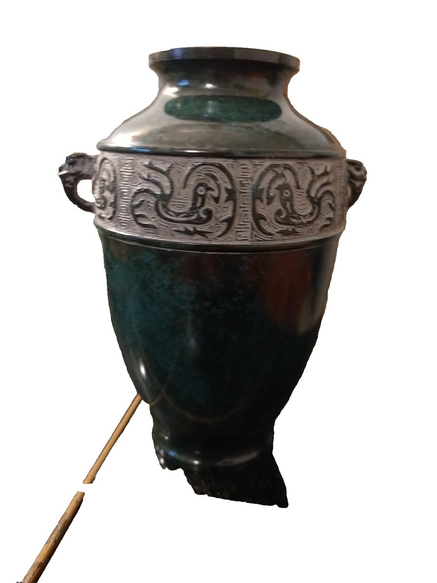 古花瓶,宣德銅製,古董,時代物 铜日本古董花瓶| eBay