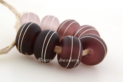 2 TRANSPARENT AMETHYST * with Fine Silver Wire - Lampwork Glass Beads - taneres - Picture 8 of 22