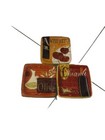 Pier 1 Set of 3 Cucina Plates Hors d'oeuvres Square Hand Painted Italian Theme J