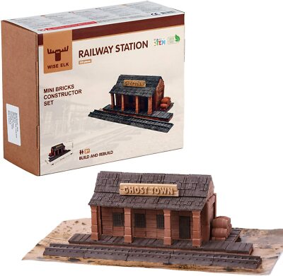 Wise Elk 70538 - Railway Station - Mini Bricks Constructor Set