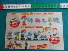 I puffi  1989 -pagina pubblicitaria- sorpresine kinder 