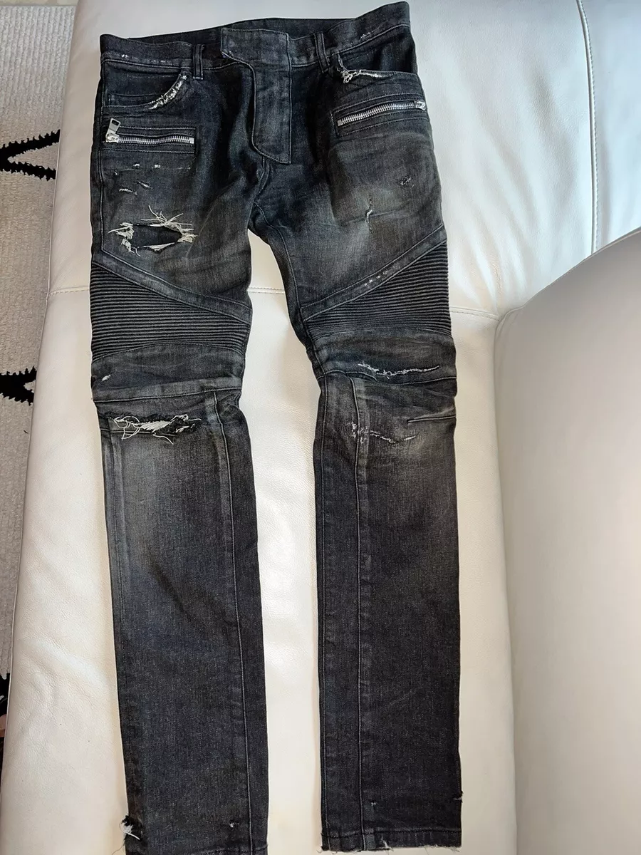 Authentic Men's Balmain Biker Denim Authentic. Hard To Style. | eBay