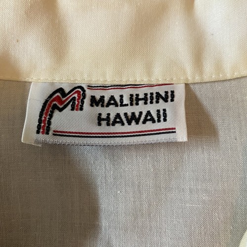 VTG 70s 80s Malihini Hawaiian Shirt Men’s M Made Hawaii USA White Windsurfing - Picture 3 of 12