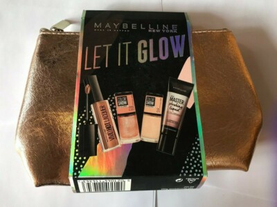 maybelline let it glow Set Strobing Flüssiglack Lippenlack Leuchtbeutel