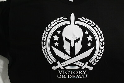 Spartan Helmet Crossed Swords Men's T-Shirt - 100% Cotton Pre-Shrunk Tee