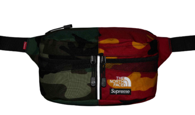 Supreme The North Face Camo Split Waist Bag Camo Red Yellow Green