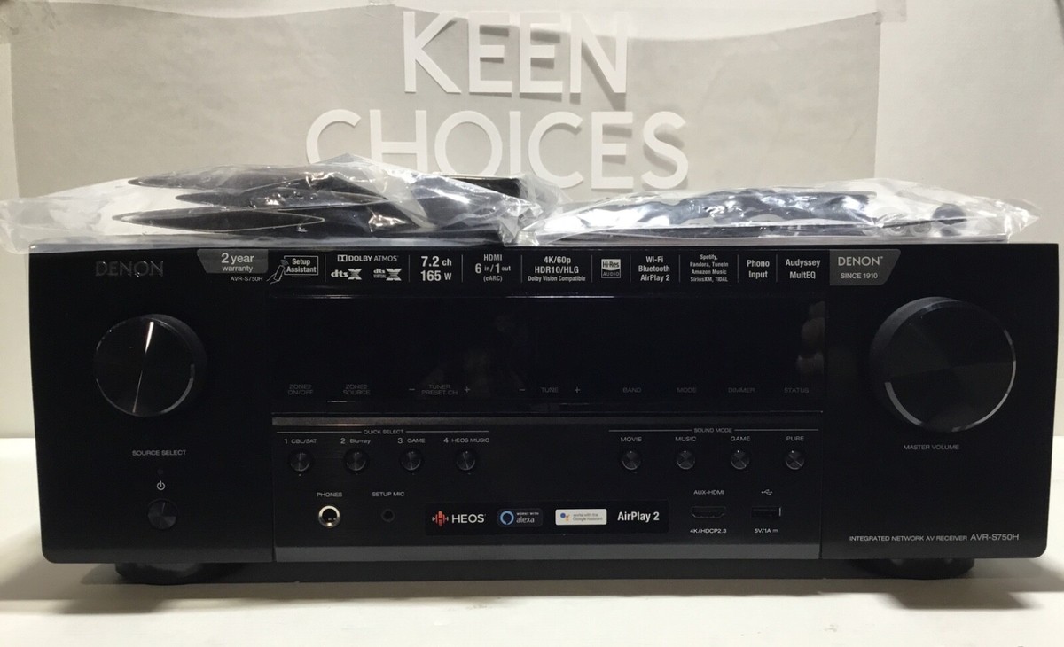 Denon AVR-S750H 7.2 Channel FULL 4K Dolby Atmos AV Receiver-L👀K